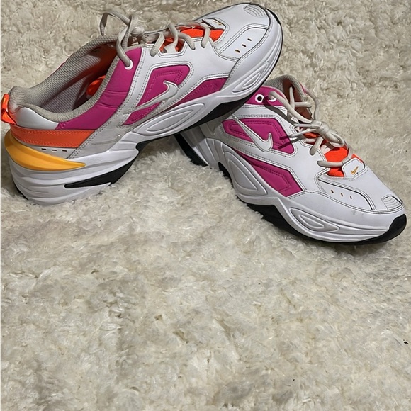 Nike M2K Tekno White Pink Orange Yellow Sneakers - Picture 4 of 4